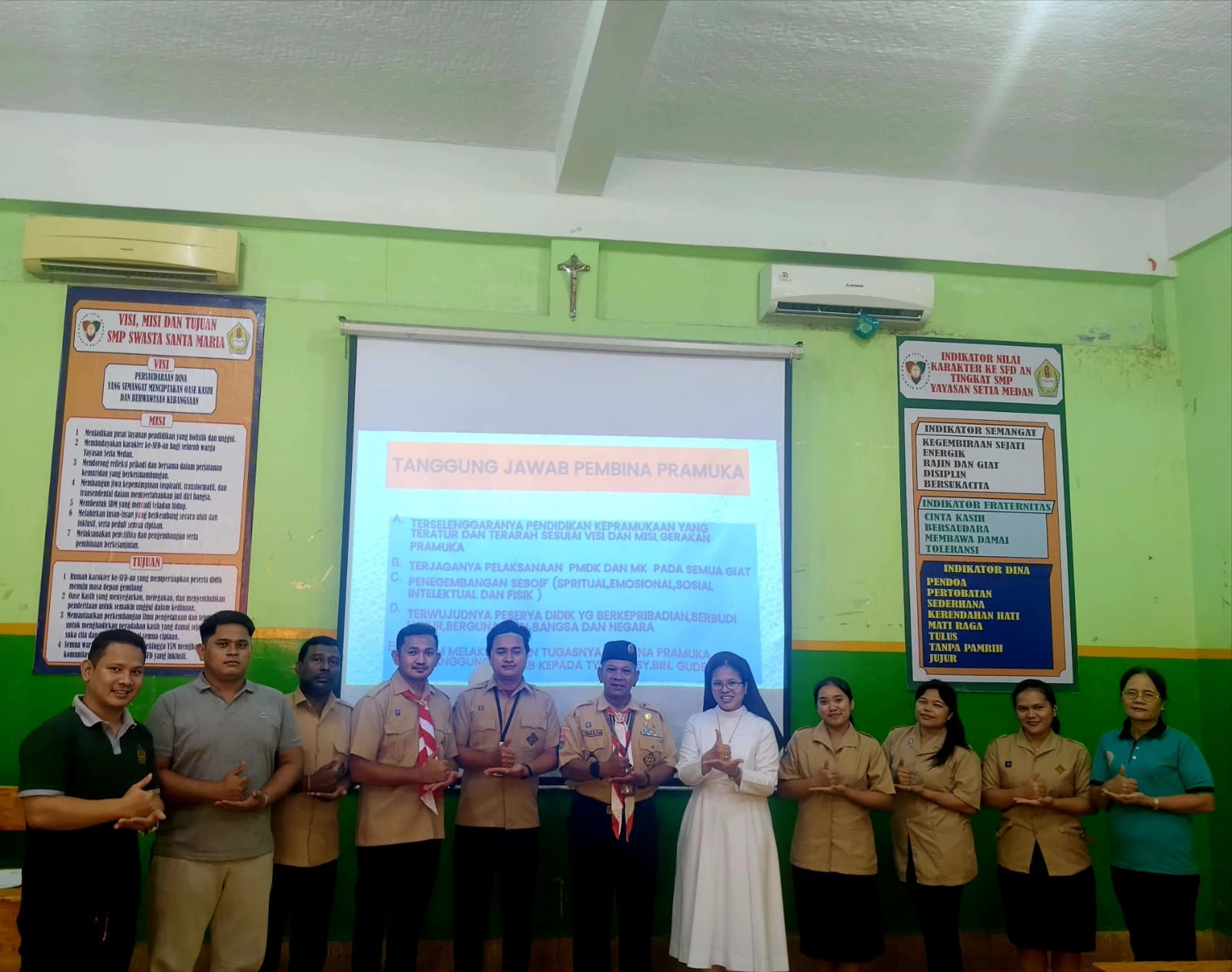 Pengukuhan Gugus Depan Pramuka SMP Swasta Santa Maria Medan